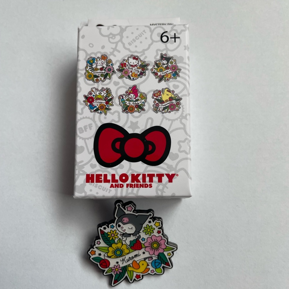 Loungefly Sanrio Hello Kitty & Friends Floral Tattoo Style Kuromi Pin New